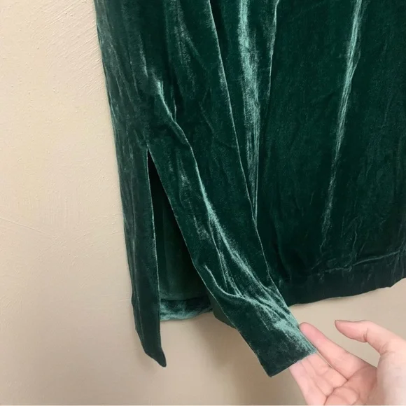 J.Crew Velvet Pull-On Skirt Green Size Medium NWT New - Picture 9 of 15